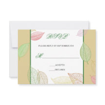 Doorschijnende herfstbladeren - RSVP kaart