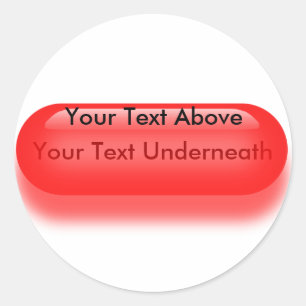 Doorschijnende knop in rood op knop badge naam tag ronde sticker