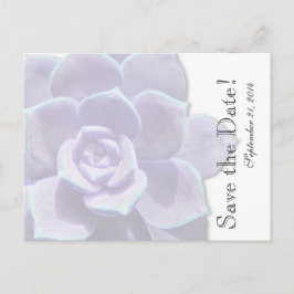 Doorschijnende Lila succulent save the date Aankondigingskaart