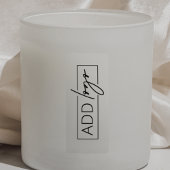 Doorschijnende Logo-productetiket Dunne rechthoek Sticker