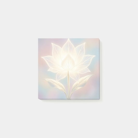 Doorschijnende Lotus op Zachte Achtergrond Post-it® Notes (Voorkant)