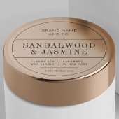 Doorschijnende minimalistische apotheek kaars labe sticker