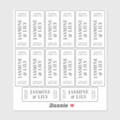 Doorschijnende minimalistische kaarsenpot Verticaa Sticker (Vel)