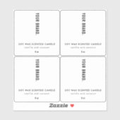 Doorschijnende moderne minimalistische Clear Candl Sticker (Vel)