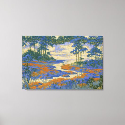 Doorschijnende moerasnevel canvas afdruk (Voorkant)