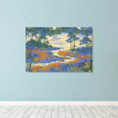 Doorschijnende moerasnevel canvas afdruk (Insitu (Houten vloer))