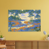Doorschijnende moerasnevel canvas afdruk (Insitu (Woonkamer))