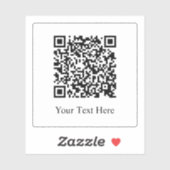Doorschijnende QR-code uw tekst hier  Sticker (Vel)
