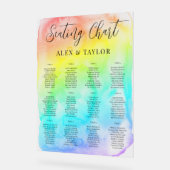 Doorschijnende Rainbow Ombre LGBTQ-zitgrafiek Acryl Bord (Hoek)