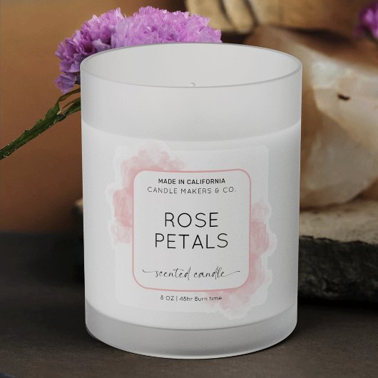 Doorschijnende roze Waterverf Clear Product Label