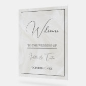 Doorschijnende Tulle White bruiloft welkom Acryl Bord (Hoek)