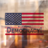 Doorschijnende vensterklemming - vlag "Steun Democ Raamsticker (Vel 2)