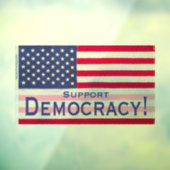 Doorschijnende vensterklemming - vlag "Steun Democ Raamsticker (Vel 3)