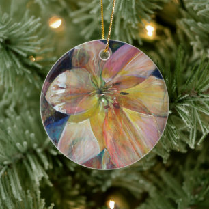 "Doorschijnendheid" Bloemen schilderij Keramisch Ornament