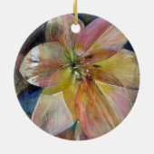 "Doorschijnendheid" Bloemen schilderij Keramisch Ornament (Achterkant)