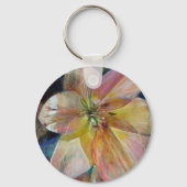 "Doorschijnendheid" Bloemen schilderij Sleutelhanger (Achterkant)