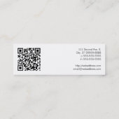 Doorslikken (Letterdruk Stijl) met QR-code Mini Visitekaartje (Achterkant)