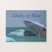  doorsnede van blauwe vlekjes legpuzzel (Horizontaal)