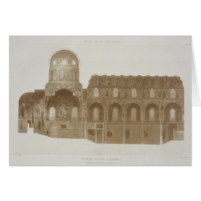 Doorsnede van de Palatine Chapel, Palermo, Sic (Voorkant Horizontaal)