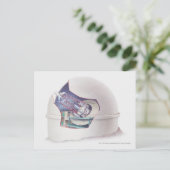 Doorsnede van de telescoop in een observatorium briefkaart (Staand voorkant)