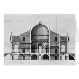 Doorsnede van de Villa Rotonda nabij