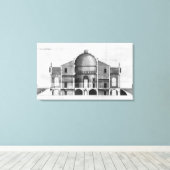Doorsnede van de Villa Rotonda nabij Canvas Afdruk (Insitu (Houten vloer))