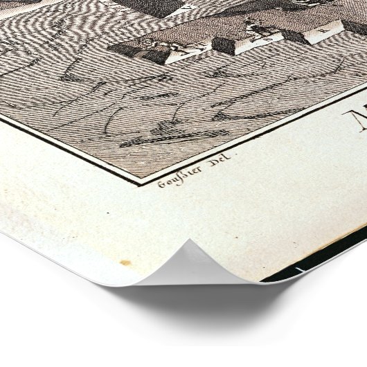 Doorsnede van een mijn poster (Hoek)