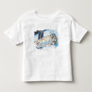 Doorsnede van het ruimtevaartstation op zonne-ener kinder shirts