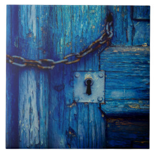 Doorsnede van hout en kettingtegels tegeltje