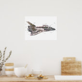 Doorsnede van spatie-Shuttle Poster (Keuken)