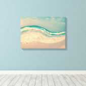  doorsneeuwgolf in parelkleuren canvas afdruk (Insitu (Houten vloer))