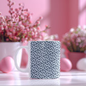 Doorsnijdend patroon in E-alfabet Tweekleurige Koffiemok