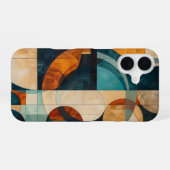 doorsnijdende cirkels iPhone 16 hoesje (Achterkant horizontaal)