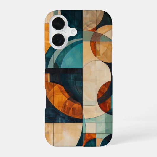 doorsnijdende cirkels iPhone 16 hoesje (Achterkant)
