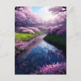 Doorstromende bloesems briefkaart