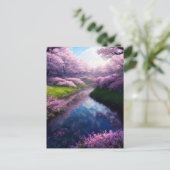 Doorstromende bloesems briefkaart (Staand voorkant)