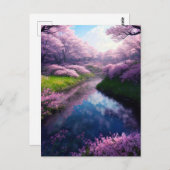 Doorstromende bloesems briefkaart (Voorkant / Achterkant)