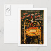 Doorstromende hoogspannende pyrotechnische fontein briefkaart (Voorkant / Achterkant)