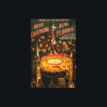 Doorstromende hoogspannende pyrotechnische fontein canvas afdruk<br><div class="desc">Revolving Pyrotechnic Fountain High Wire Poster - werd in 1899 opgericht.</div>