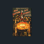 Doorstromende hoogspannende pyrotechnische fontein canvas afdruk<br><div class="desc">Revolving Pyrotechnic Fountain High Wire Poster - werd in 1899 opgericht.</div>