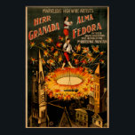 Doorstromende hoogspannende pyrotechnische fontein poster<br><div class="desc">Revolving Pyrotechnic Fountain High Wire Poster - werd in 1899 opgericht.</div>