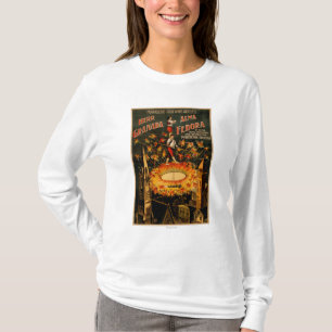 Doorstromende hoogspannende pyrotechnische fontein t-shirt