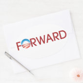 Doorsturen Ovale Sticker (Envelop)