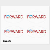 Doorsturen Ovale Sticker (Vel)