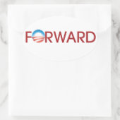 Doorsturen Ovale Sticker (Tas)