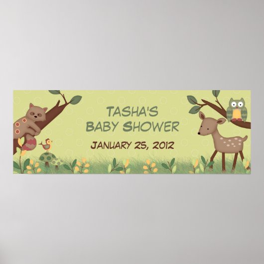 Doorverwezen Baby shower banner Poster (Voorkant)