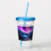 Doorverwezen bos acryl drinkbeker (Achterkant)