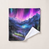 Doorverwezen bos bad handdoek (Wasdoekje)