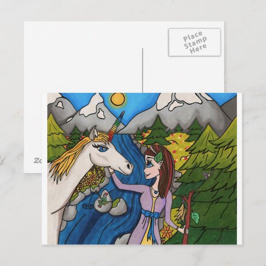 Doorverwezen bos briefkaart (Voorkant / Achterkant)