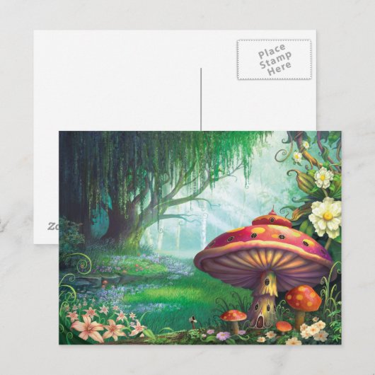 Doorverwezen bos briefkaart (Voorkant / Achterkant)